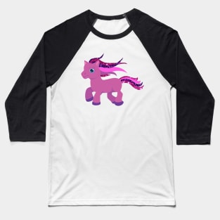 little purple pony Baseball T-Shirt